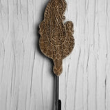 Paisley Pattern Wooden Wall Hook