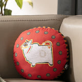 Jamini Cow Maroon Cushion