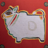 Jamini Cow Maroon Cushion