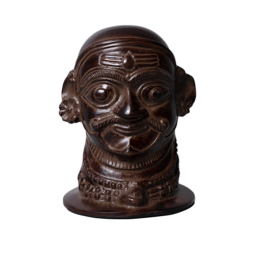 Brown Mukhalingam metal sculpture