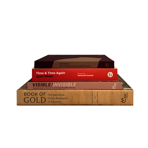 Set of coffee table books on art