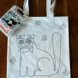Cat with a Fish — Paint Tote Bag