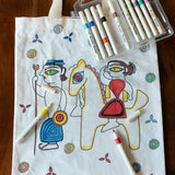 Woman on a Horse - Paint Tote bag