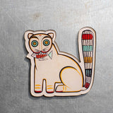 Cat with a Fish Fridge Magnet