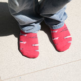 Kantha Textiles – Ankle Length Socks (Red)