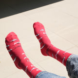 Kantha Textiles – Full Length Socks (Red)