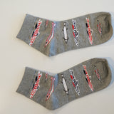 Kantha Textiles – Ankle Length Socks (Grey)