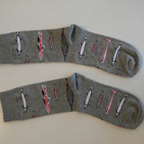 Kantha Textiles – Full Length Socks (Grey)