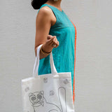 Cat with a Fish — Paint Tote Bag
