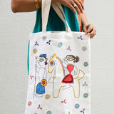 Woman on a Horse - Paint Tote bag