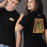 Flower In Black T-Shirt