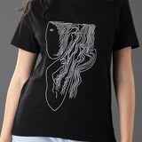 Girl Line Drawing T-Shirt