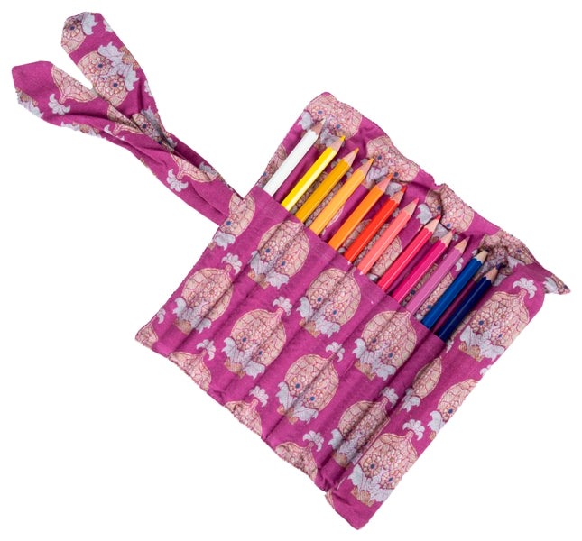 Fabric - Pencil Pouch with Colored Pencil