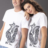 Peacock White T-Shirt