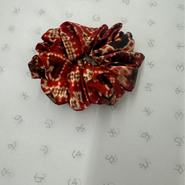 Orange Design Scrunchie