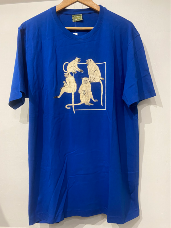 Group Of Monkeys Blue T-Shirt