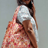 Kashmiri Print Shopping Bag With Pouch