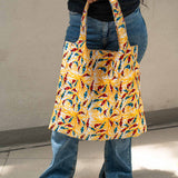 Red & Blue Birds Shopping Bag With Pouch