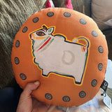 Jamini Roy Orange Round Cushion