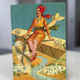 Man Seated on Biplane Notebook