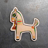 Woman on Horse with a Guard Fridge Magnet