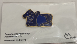 Blue Nandi Metal Lapel Pins (Large)