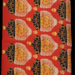 Red Brocade Silk Stole S