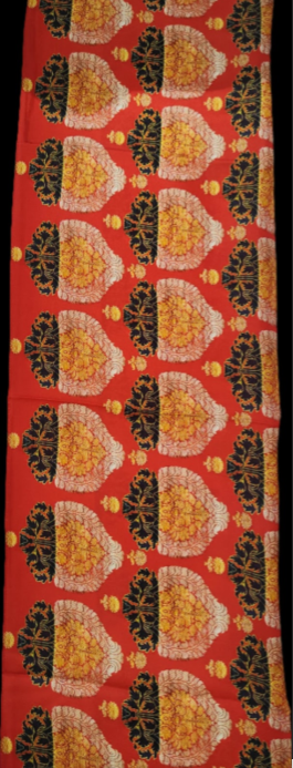 Red Brocade Silk Stole S