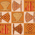 Yellow Phulkari Print Stole