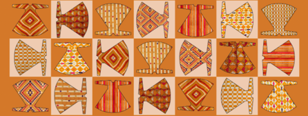 Yellow Phulkari Print Stole