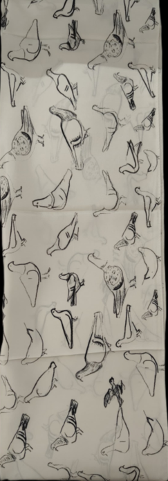 Flock Of Pigeons Silk Stole S