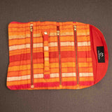 Orange Phulkari Jewellery Pouch