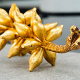 Golden Banana Bunch Metal Sculpture