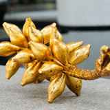 Golden Banana Bunch Metal Sculpture