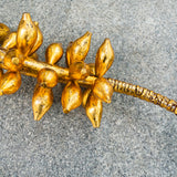 Golden Banana Bunch Metal Sculpture