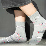 Kantha Textiles – Ankle Length Socks (Grey)
